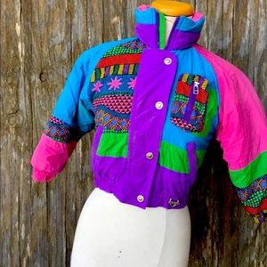 Vintage 90’s Neon Colorblock Jacket